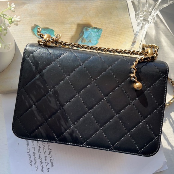 Chanel Calfskin Quilted Mini Vintage Flap with Adjustable Strap Black - Picture 2 of 11